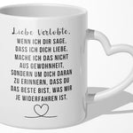 22Feels® Verlobte Geschenk - Tasse mit Spruch (Herzhenkel, Weiss, 320ml)-Tasse Weiss Herzhenkel 320ml-22Feels