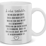 22Feels® Verlobte Geschenk - Tasse mit Spruch: Wenn Ich Dir Sage, Dass Ich Dich Liebe (Weiss, 320ml)-Weisse Tasse 320ml-22Feels