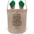22Feels® Verlobte Frauen Osterkorb mit Henkel Ostergeschenk Tragetasche Ostern Deko Osternest Körbchen Hasenohren (Beige/Grün)-Ostern Tragetasche-22Feels