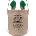 22Feels® Verlobte Frauen Osterkorb mit Henkel Ostergeschenk Tragetasche Ostern Deko Osternest Körbchen Hasenohren (Beige/Grün)-Ostern Tragetasche-22Feels