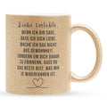 22Feels® Verlobte Geschenk - Glitzertasse mit Spruch (Gold, 320ml)-Glitzertasse Gold 320ml-22Feels