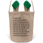 22Feels® Ehemann Osterkorb mit Henkel Ostergeschenk Tragetasche Ostern Deko Osternest Körbchen Hasenohren (Beige/Grün)-Ostern Tragetasche-22Feels