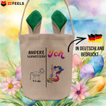 22Feels® Schwester Geschwister Osterkorb mit Henkel Ostergeschenk Tragetasche Ostern Deko Osternest Körbchen Hasenohren (Beige/Grün)-Ostern Tragetasche-22Feels