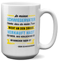 22Feels® Schwiegervater Geschenk von Schwiegersohn bzw. Bräutigam - XL Tasse mit Spruch (Weiss, 440ml)-Weisse XL Tasse 440ml-22Feels