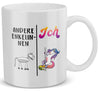 22Feels® Geschenk für Enkelin - Tasse mit Spruch: Andere Enkelinnen Ich (Einhorn) (Weiss, 320ml)-Weisse Tasse 320ml-22Feels