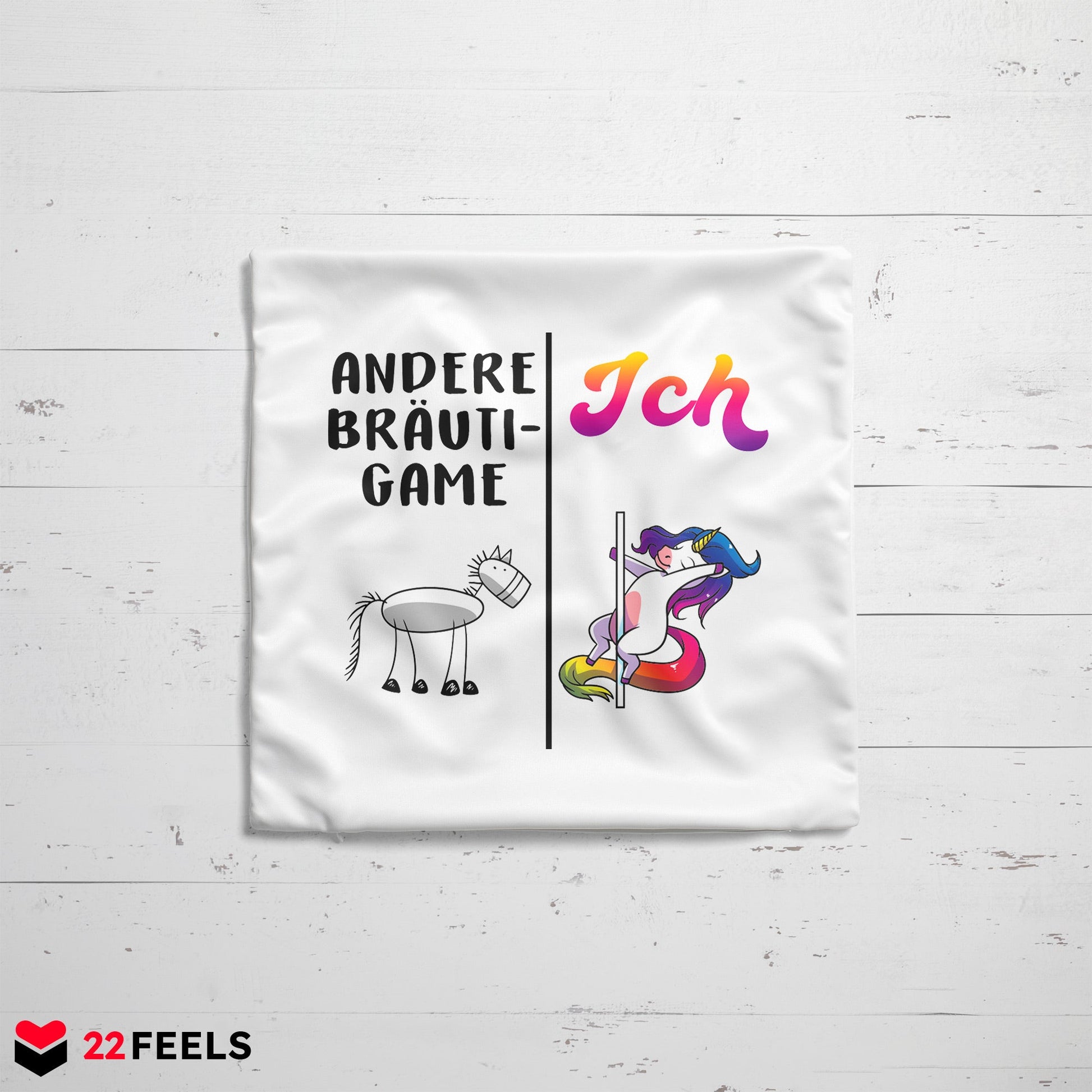 22Feels® Bräutigam Geschenk zur Hochzeit - Kissen mit Spruch (Weiss 40x40cm)-Kissen Weiss 40x40-22Feels