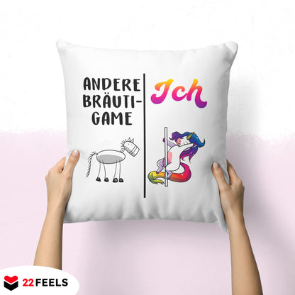 22Feels® Bräutigam Geschenk zur Hochzeit - Kissen mit Spruch (Weiss 40x40cm)-Kissen Weiss 40x40-22Feels