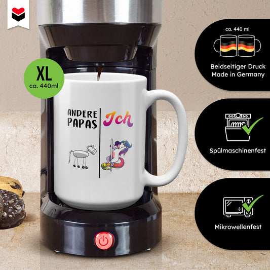 22Feels® Papa Geschenk - XL Tasse mit Spruch (Weiss, 440ml)-Weisse XL Tasse 440ml-22Feels