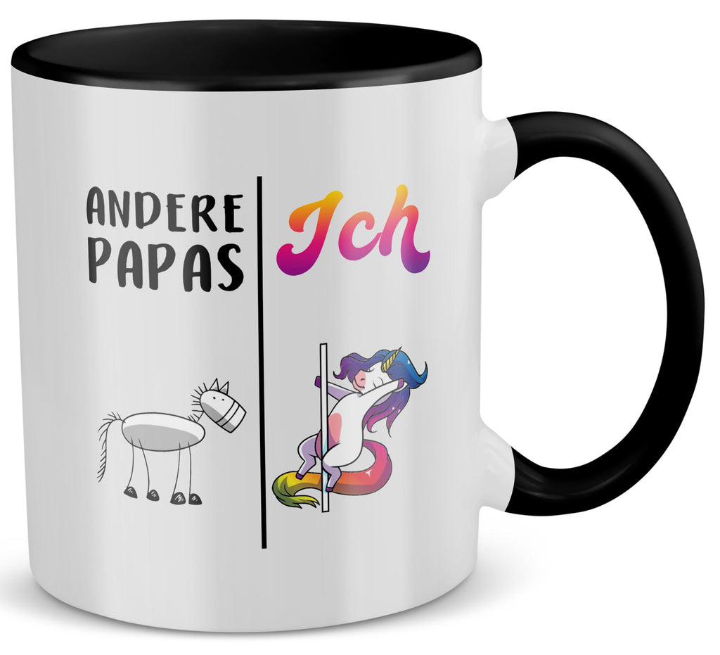 22Feels® Papa Geschenk - Tasse mit Spruch (Weiss-Schwarz, 320ml)-TwoTone Tasse Weiss-Schwarz 320ml-22Feels