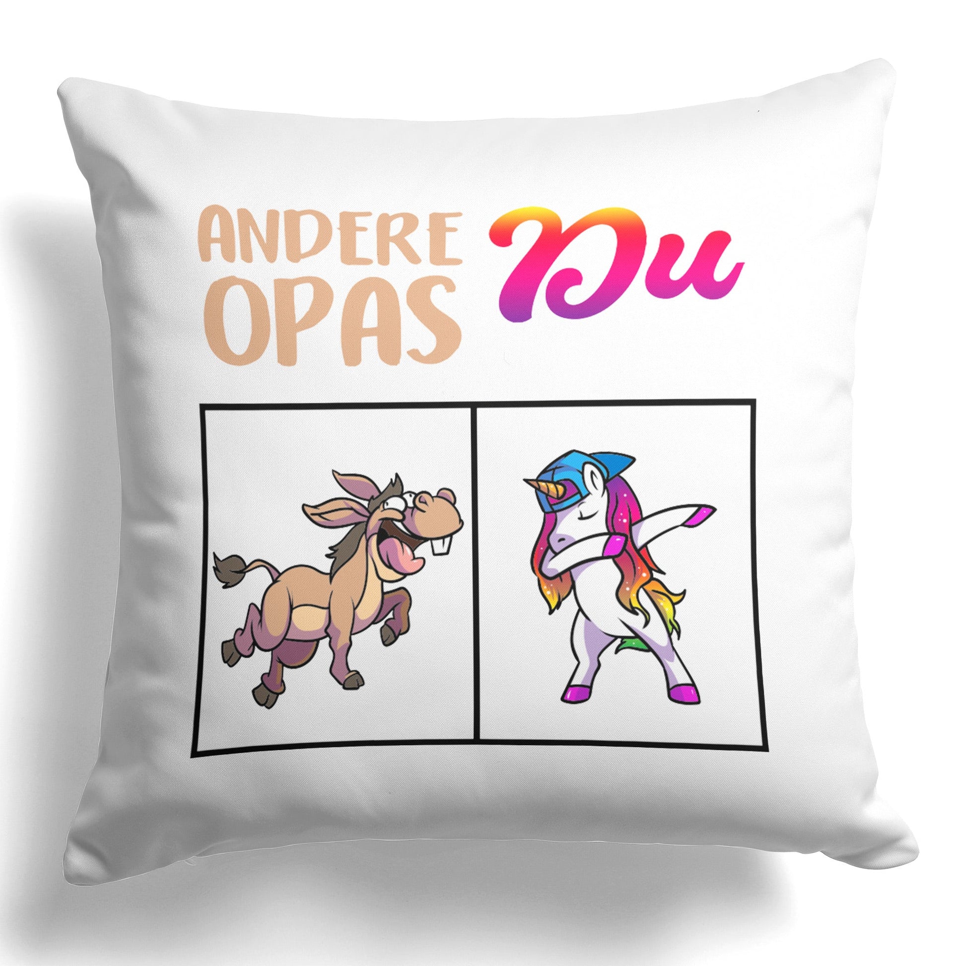 22Feels® Opa Geschenk - Kissen mit Spruch (Weiss 40x40cm)-Kissen Weiss 40x40-22Feels