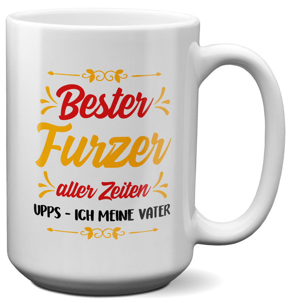 Papa Geschenk Vatertag, Vater TASSE XL Geburtstag, von Tochter und Sohn, Weihnachten Geschenke Männer, Kaffeetasse Tee Haferl-Weisse XL Tasse 440ml-22Feels
