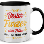 22Feels® Papa Geschenk - Tasse mit Spruch (Weiss-Schwarz, 320ml)-TwoTone Tasse Weiss-Schwarz 320ml-22Feels