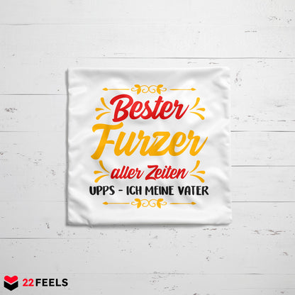 22Feels® Papa Geschenk - Kissen mit Spruch (Weiss 40x40cm)-Kissen Weiss 40x40-22Feels