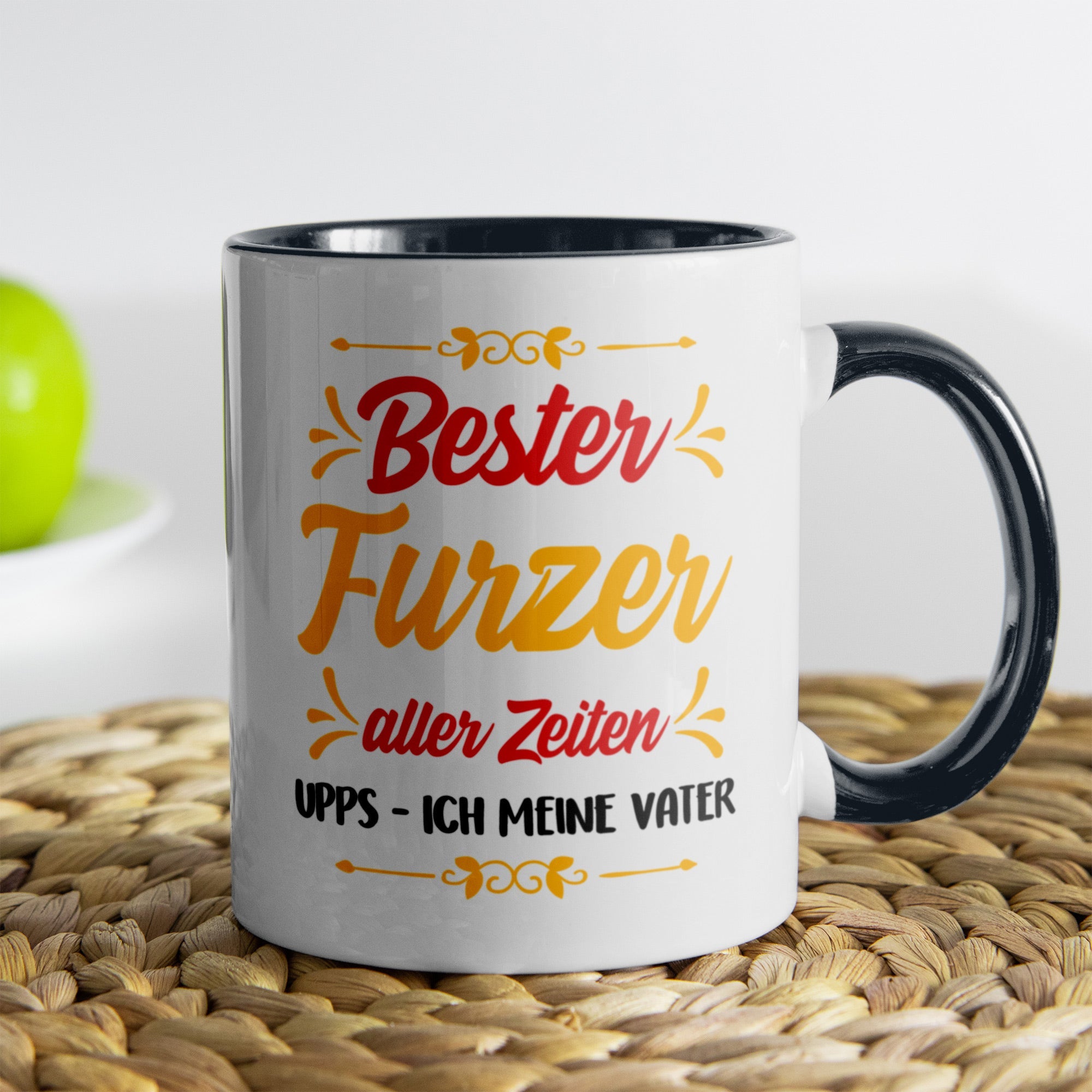 22Feels® Papa Geschenk - Tasse mit Spruch (Weiss-Schwarz, 320ml)-TwoTone Tasse Weiss-Schwarz 320ml-22Feels