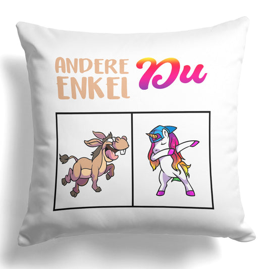 22Feels® Enkel Geschenk von Oma und Opa - Kissen mit Spruch (Weiss 40x40cm)-Kissen Weiss 40x40-22Feels