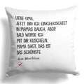 22Feels® Du Wirst Oma Frauen Schwangerschaft Geschenk für werdende Grossmütter - Kissen mit Spruch (Weiss 40x40cm)-Kissen Weiss 40x40-22Feels
