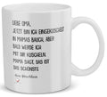 22Feels® Geschenk für werdende Grossmütter - Du Wirst Oma Tasse mit Spruch: Jetzt Bin Ich Eingekuschelt (Weiss, 320ml)-Weisse Tasse 320ml-22Feels