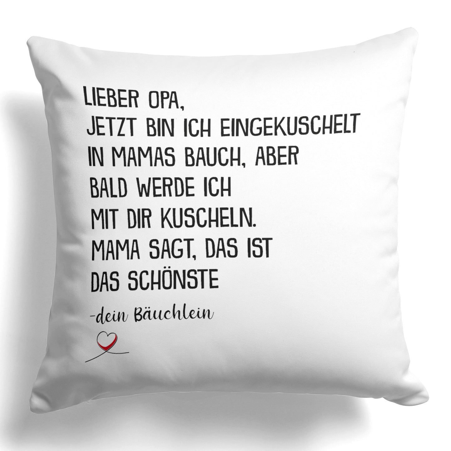 22Feels® Du Wirst Opa Männer Schwangerschaft Geschenk für werdende Grossväter - Kissen mit Spruch (Weiss 40x40cm)-Kissen Weiss 40x40-22Feels