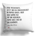 22Feels® Du Wirst Patentante Frauen Schwangerschaft Geschenk - Kissen mit Spruch (Weiss 40x40cm)-Kissen Weiss 40x40-22Feels