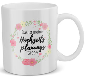 22Feels® Geschenk zur Verlobung - Hochzeitsplanungstasse (Weiss, 320ml)-Weisse Tasse 320ml-22Feels