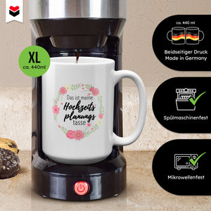 22Feels® Geschenk zur Verlobung - XL Tasse mit Spruch (Weiss, 440ml)-Weisse XL Tasse 440ml-22Feels