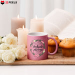 22Feels® Geschenk zur Verlobung - Glitzertasse mit Spruch (Pink, 320ml)-Glitzertasse Pink 320ml-22Feels