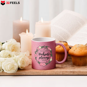 22Feels® Geschenk zur Verlobung - Glitzertasse mit Spruch (Pink, 320ml)-Glitzertasse Pink 320ml-22Feels