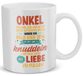 22Feels® Geschenk für werdende Onkel - Du Wirst Onkel Tasse mit Spruch: Obwohl wir uns noch nicht getroffen haben (Weiss, 320ml)-Weisse Tasse 320ml-22Feels