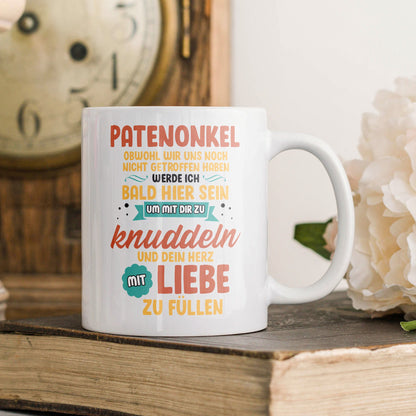 22Feels® Geschenk für werdende Patenonkel - Du Wirst Tasse mit Spruch: Obwohl wir uns noch nicht getroffen haben (Weiss, 320ml)-Weisse Tasse 320ml-22Feels