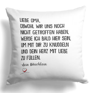 22Feels® Du Wirst Oma Frauen Schwangerschaft Geschenk für werdende Grossmütter - Kissen mit Spruch (Weiss 40x40cm)-Kissen Weiss 40x40-22Feels