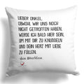 22Feels® Du Wirst Onkel Männer Schwangerschaft Geschenk - Kissen mit Spruch (Weiss 40x40cm)-Kissen Weiss 40x40-22Feels