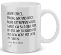 22Feels® Geschenk für werdende Onkel - Du Wirst Onkel Tasse mit Spruch: Obwohl wir uns noch nicht getroffen haben (Weiss, 320ml)-Weisse Tasse 320ml-22Feels