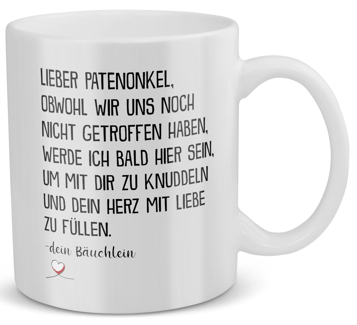 22Feels® Geschenk für werdende Patenonkel - Du Wirst Tasse mit Spruch: Obwohl wir uns noch nicht getroffen haben (Weiss, 320ml)-Weisse Tasse 320ml-22Feels