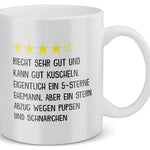 22Feels® Ehemann Geschenk zum Hochzeitstag, Valentinstag etc. - Tasse mit Spruch: 4 Sterne Ehemann (Weiss, 320ml)-Weisse Tasse 320ml-22Feels