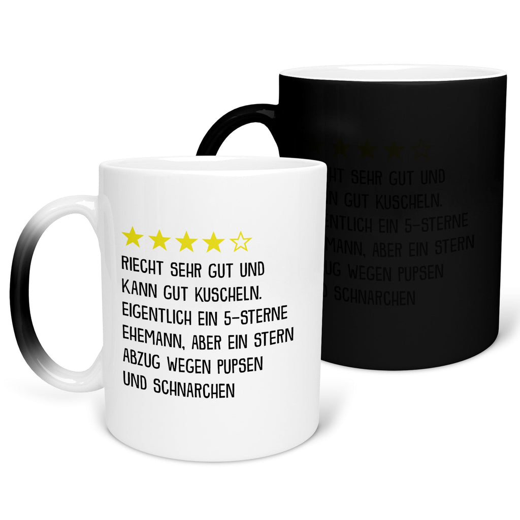 22Feels® Ehemann Geschenk zum Hochzeitstag, Valentinstag etc. - Zaubertasse mit Spruch (Matt-Schwarz und Weiss, 320ml)-Farbwechsel Tasse Matt 320ml-22Feels