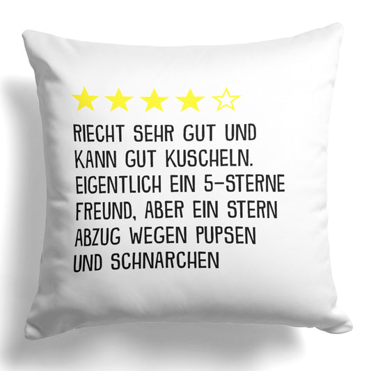 22Feels® Freund Geschenk zum Jahrestag, Valentinstag etc. - Kissen mit Spruch (Weiss 40x40cm)-Kissen Weiss 40x40-22Feels