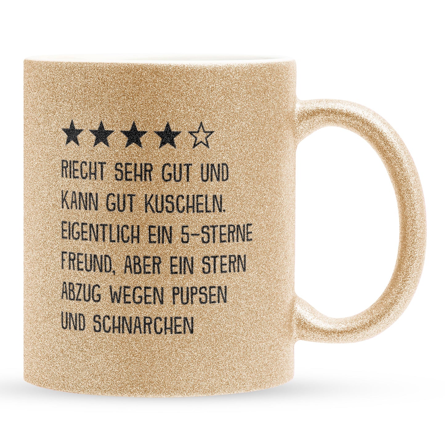 22Feels® Freund Geschenk zum Jahrestag, Valentinstag etc. - Glitzertasse mit Spruch (Gold, 320ml)-Glitzertasse Gold 320ml-22Feels