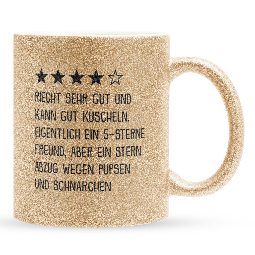 22Feels® Freund Geschenk zum Jahrestag, Valentinstag etc. - Glitzertasse mit Spruch (Gold, 320ml)-Glitzertasse Gold 320ml-22Feels