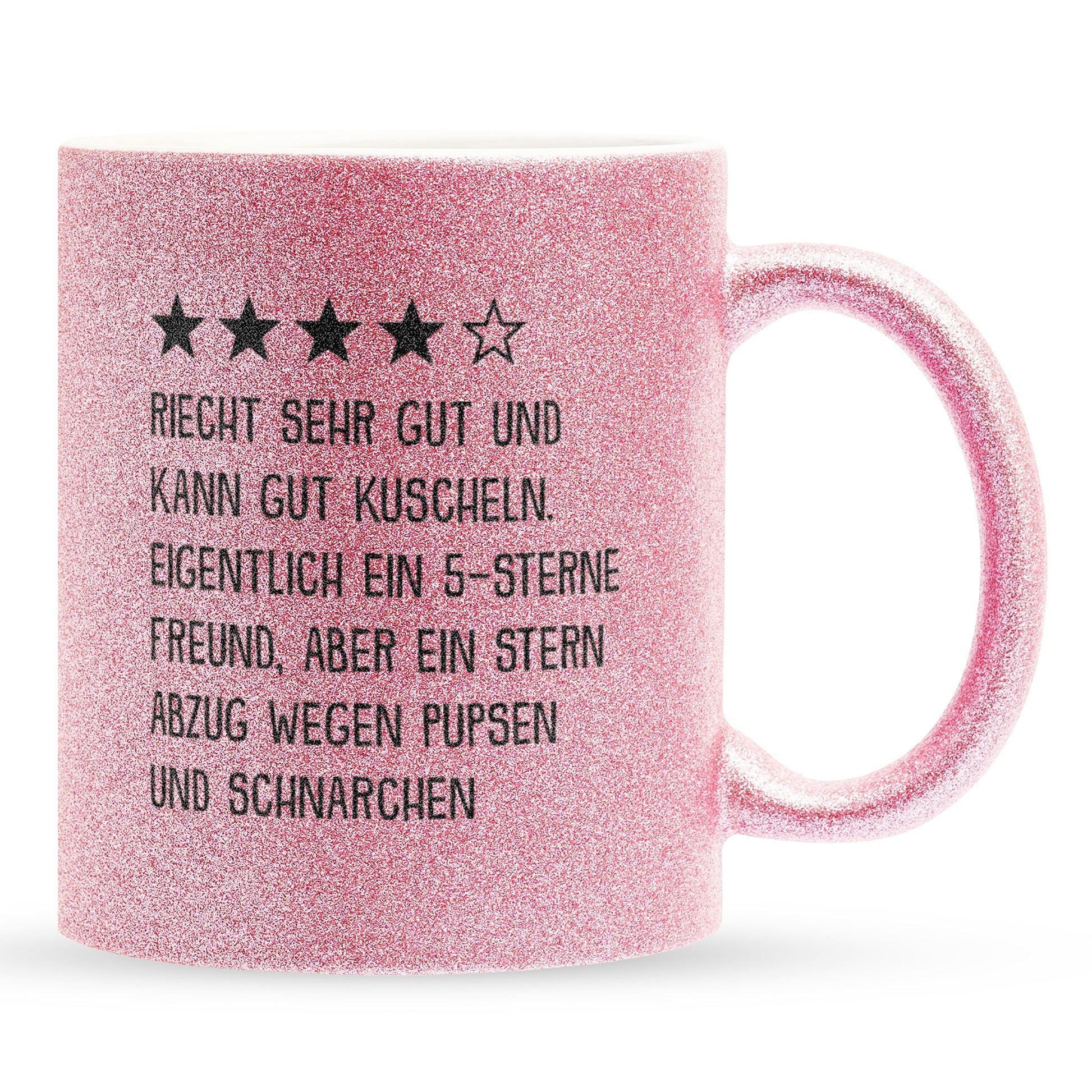 22Feels® Freund Geschenk zum Jahrestag, Valentinstag etc. - Glitzertasse mit Spruch (Pink, 320ml)-Glitzertasse Pink 320ml-22Feels