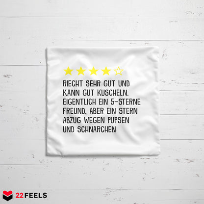 22Feels® Freund Geschenk zum Jahrestag, Valentinstag etc. - Kissen mit Spruch (Weiss 40x40cm)-Kissen Weiss 40x40-22Feels
