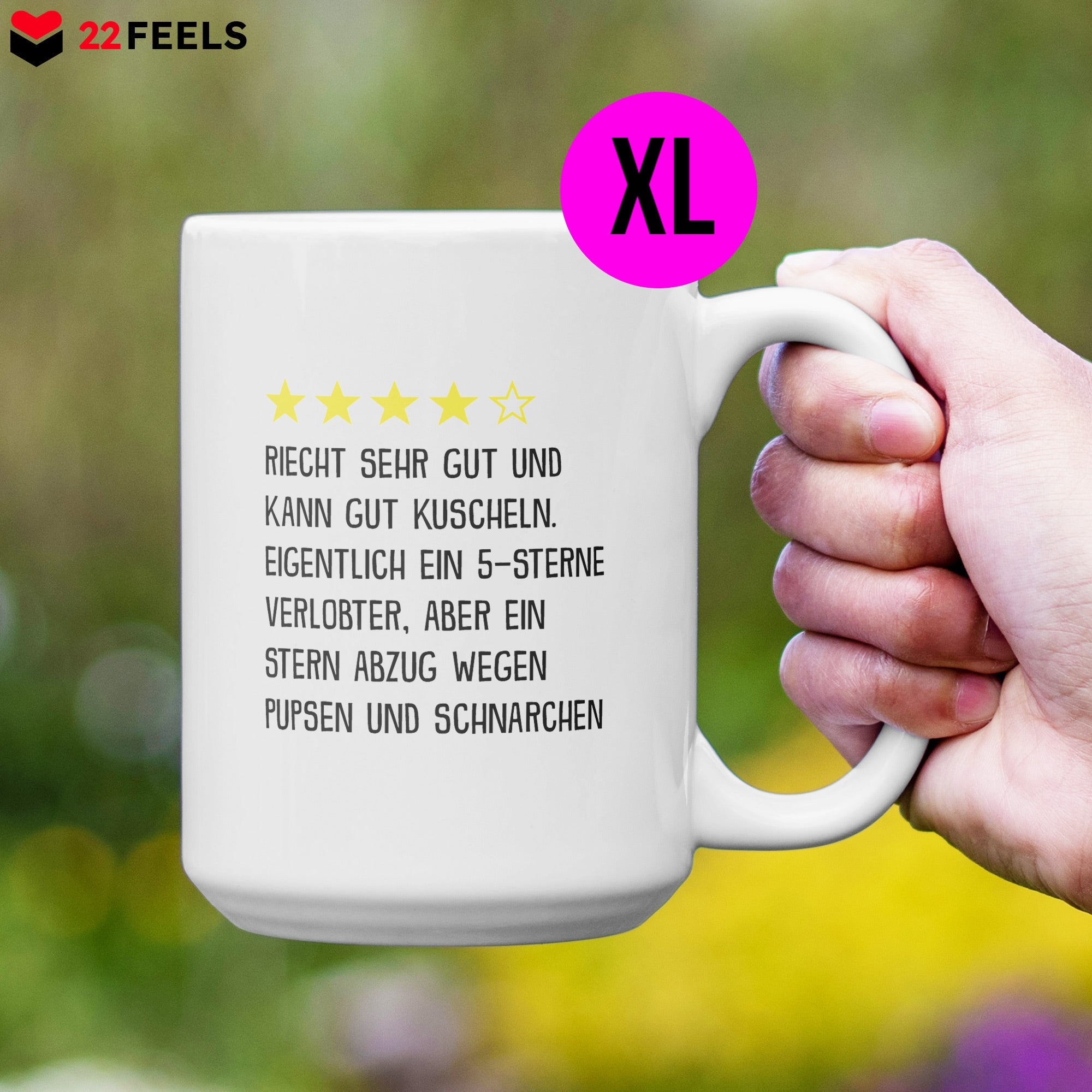 22Feels® Verlobter Geschenk - XL Tasse mit Spruch (Weiss, 440ml)-Weisse XL Tasse 440ml-22Feels