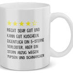 22Feels® Verlobter Geschenk - Tasse mit Spruch: 4 Sterne Verlobter (Weiss, 320ml)-Weisse Tasse 320ml-22Feels