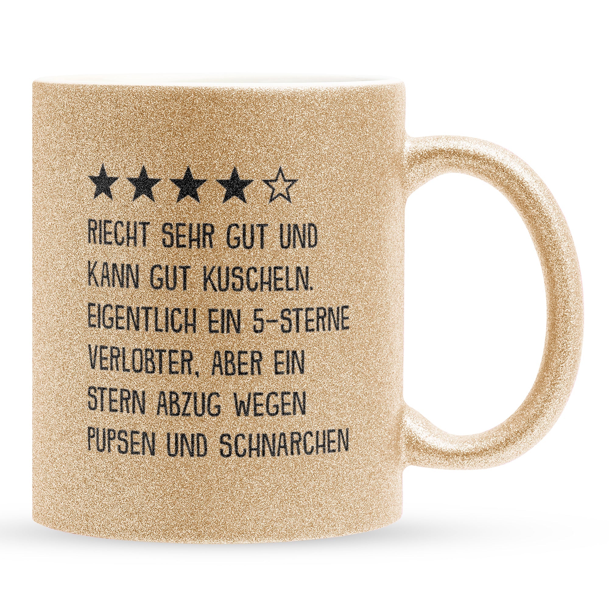 22Feels® Verlobter Geschenk - Glitzertasse mit Spruch (Gold, 320ml)-Glitzertasse Gold 320ml-22Feels