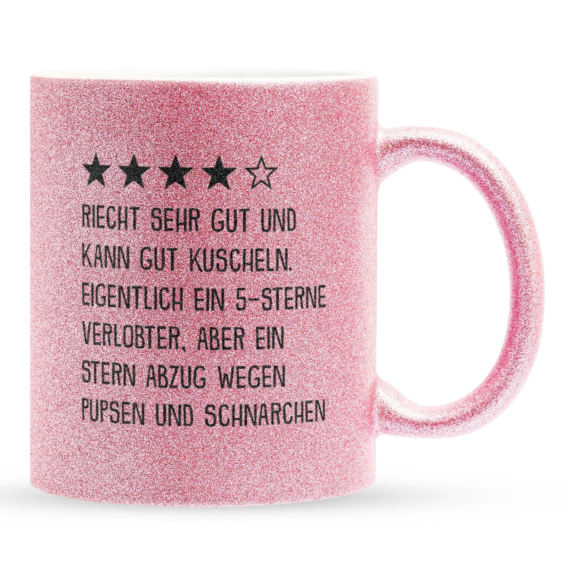22Feels® Verlobter Geschenk - Glitzertasse mit Spruch (Pink, 320ml)-Glitzertasse Pink 320ml-22Feels