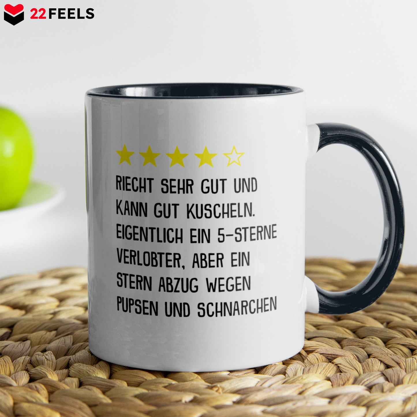 22Feels® Verlobter Geschenk - Tasse mit Spruch (Weiss-Schwarz, 320ml)-TwoTone Tasse Weiss-Schwarz 320ml-22Feels