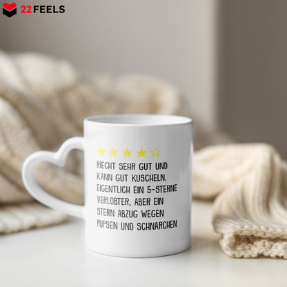22Feels® Verlobter Geschenk - Tasse mit Spruch (Herzhenkel, Weiss, 320ml)-Tasse Weiss Herzhenkel 320ml-22Feels
