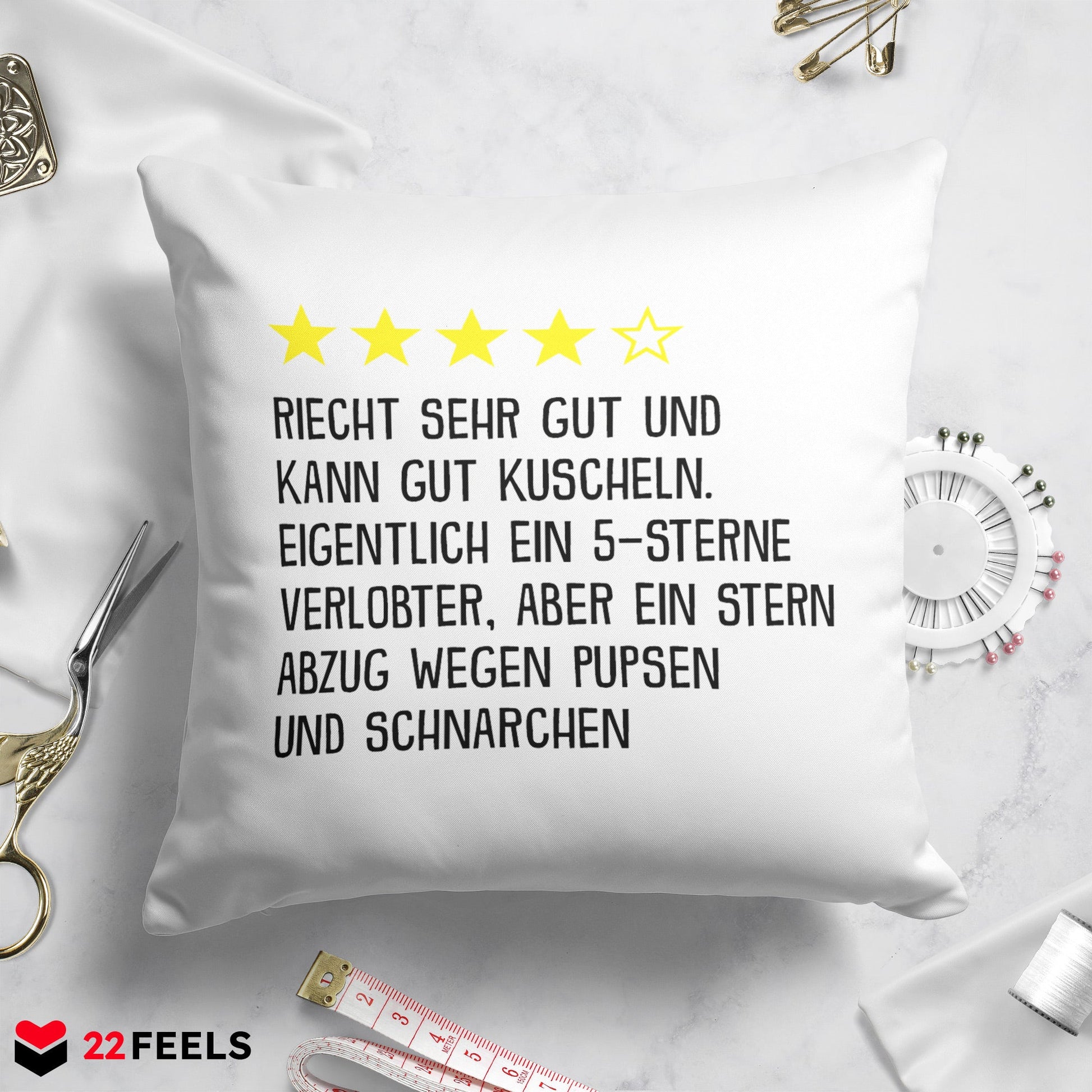 22Feels® Verlobter Geschenk - Kissen mit Spruch (Weiss 40x40cm)-Kissen Weiss 40x40-22Feels