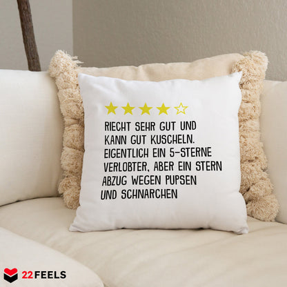 22Feels® Verlobter Geschenk - Kissen mit Spruch (Weiss 40x40cm)-Kissen Weiss 40x40-22Feels