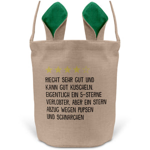 22Feels® Verlobter Männer Osterkorb mit Henkel Ostergeschenk Tragetasche Ostern Deko Osternest Körbchen Hasenohren (Beige/Grün)-Ostern Tragetasche-22Feels