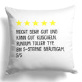 22Feels® Bräutigam Geschenk zur Hochzeit - Kissen mit Spruch (Weiss 40x40cm)-Kissen Weiss 40x40-22Feels